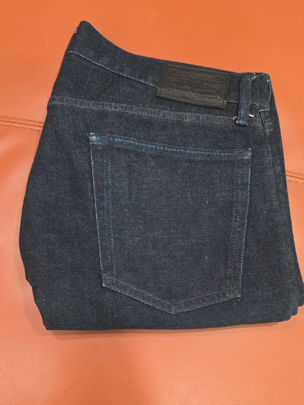 Polo Ralph Lauren Men's Dark Blue Denim Jeans - Classic Straight Fit 34x32